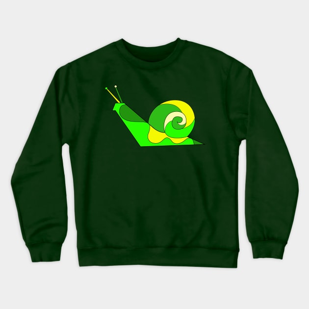 Citrus Snail Boy Brian Crewneck Sweatshirt by VazMas Design